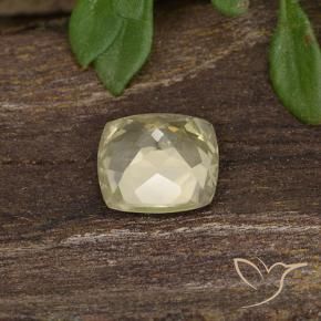 Color-Change Diaspore Gemstone in 5.2 x 5.1 mm Size for Sale, Color-Change Diaspore Stone in Pale Yellow Color