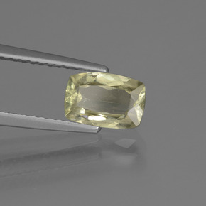 1.09 ct Yellow Color-Change Diaspore Stone, Natural Color-Change Diaspore in Cushion-Cut Shape for Sale