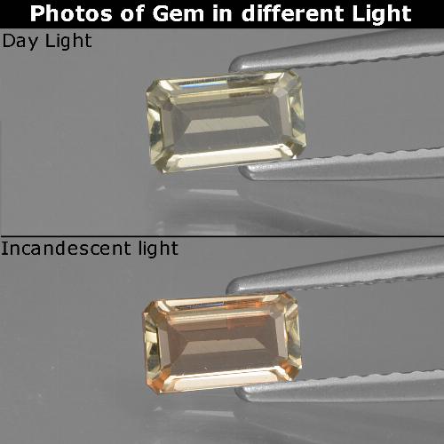 0.5ct Octagon Facet Green to Pink Color-Change Diaspore Gem for sale 0.5ct Octagon Facet Green to Pink Color-Change Diaspore Gem (ID: 424837)
