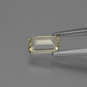 Color-Change Diaspore Gemstone in 6.4 x 4.1 mm Size for Sale, Color-Change Diaspore Stone in Very Light Yellow Color