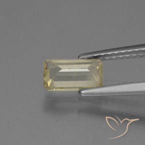 Color-Change Diaspore Gemstone in 7.3 x 4.5 mm Size for Sale, Color-Change Diaspore Stone in Very Pale Yellow Color