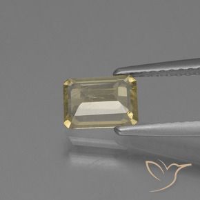 Color-Change Diaspore Gemstone in 6.6 x 4.8 mm Size for Sale, Color-Change Diaspore Stone in Medium Yellow Color
