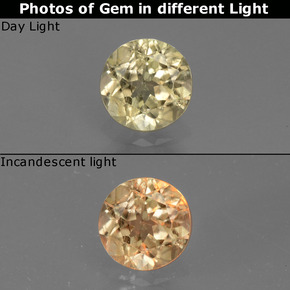 0.52 ct Multicolor Color-Change Diaspore Gemstone, Color-Change Diaspore Gem in Round Facet Shape for Sale.