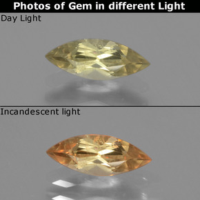 0.71 ct Multicolor Color-Change Diaspore Gemstone, Color-Change Diaspore Gem in Marquise Facet Shape for Sale.