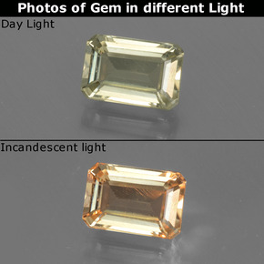 0.9ct Octagon Facet Green to Pink Color-Change Diaspore Gem for sale 0.9ct Octagon Facet Green to Pink Color-Change Diaspore Gem (ID: 437180)