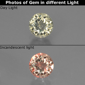 0.60 ct Color-Change Color-Change Diaspore Gemstone, Color-Change Diaspore Gem in Round Facet Shape for Sale.