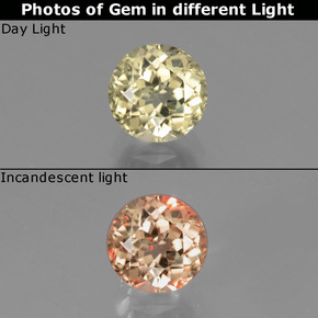 0.85 ct Color-Change Color-Change Diaspore Gemstone, Color-Change Diaspore Gem in Round Facet Shape for Sale.