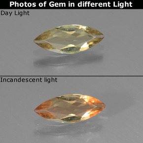 0.9ct Marquise Facet Green to Pink Color-Change Diaspore Gem for sale 0.9ct Marquise Facet Green to Pink Color-Change Diaspore Gem (ID: 437338)