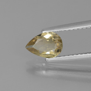 0.71 ct Multicolor Color-Change Diaspore Stone, Natural Color-Change Diaspore in Pear Facet Shape for Sale