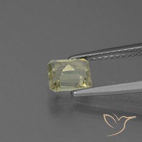 Color-Change Diaspore Gemstone in 6 x 5.3 mm Size for Sale, Color-Change Diaspore Stone in Very Light Yellow Color