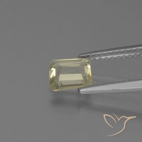 Color-Change Diaspore Gemstone in 6.1 x 5.7 mm Size for Sale, Color-Change Diaspore Stone in Light Yellow Color