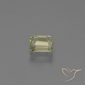 Color-Change Diaspore Gemstone in 5.7 x 5.3 mm Size for Sale, Color-Change Diaspore Stone in Yellow Beige Color