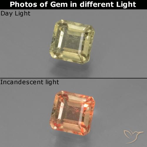 0.92 ct Octagon Cut Color-Change Diaspore, 5.6 x 5.4 mm From Turkey, Photo A