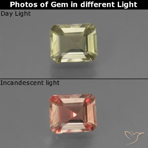 0.93 ct Octagon Cut Color-Change Diaspore, 6.5 x 5.3 mm From Turkey, Photo A