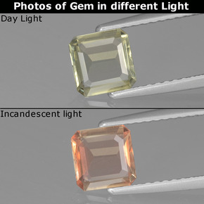 0.8ct Octagon Facet Green to Pink Color-Change Diaspore Gem for sale 0.8ct Octagon Facet Green to Pink Color-Change Diaspore Gem (ID: 439870)
