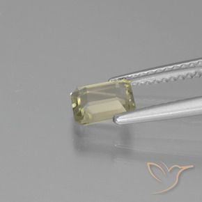 Color-Change Diaspore Gemstone in 6.2 x 5.6 mm Size for Sale, Color-Change Diaspore Stone in Very Light Yellow Color