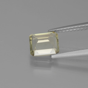 Color-Change Diaspore Gemstone in 6.6 x 6.1 mm Size for Sale, Color-Change Diaspore Stone in Very Pale Yellow Color