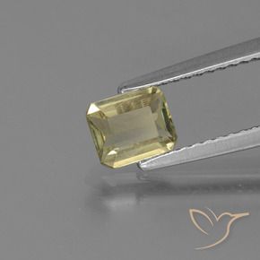 0.74 ct Yellow Color-Change Diaspore Stone, Natural Color-Change Diaspore in Octagon Facet Shape for Sale