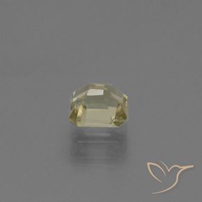 Color-Change Diaspore Gemstone in 5.3 x 4.9 mm Size for Sale, Color-Change Diaspore Stone in Very Light Yellow Color