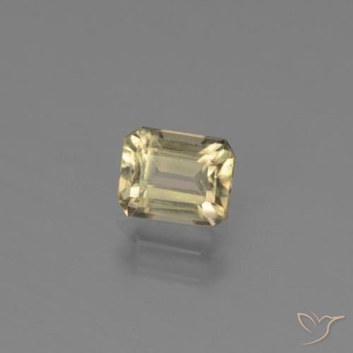 0.96 ct Yellow Color-Change Diaspore Stone, Natural Color-Change Diaspore in Octagon Facet Shape for Sale