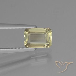 0.86 ct Yellow Color-Change Diaspore Stone, Natural Color-Change Diaspore in Octagon Facet Shape for Sale