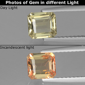 0.99 ct Color-Change Color-Change Diaspore Gemstone, Color-Change Diaspore Gem in Octagon Facet Shape for Sale.