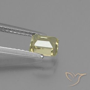 Color-Change Diaspore Gemstone in 5.7 x 4.6 mm Size for Sale, Color-Change Diaspore Stone in Light Yellow Color