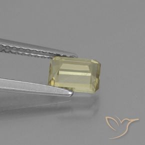 Color-Change Diaspore Gemstone in 6.5 x 4.8 mm Size for Sale, Color-Change Diaspore Stone in Light Yellow Color