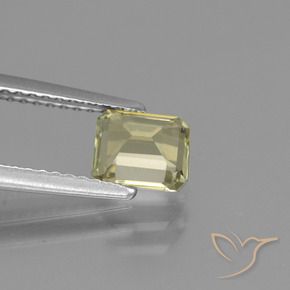 Color-Change Diaspore Gemstone in 6.1 x 5.1 mm Size for Sale, Color-Change Diaspore Stone in Mellow Yellow Color