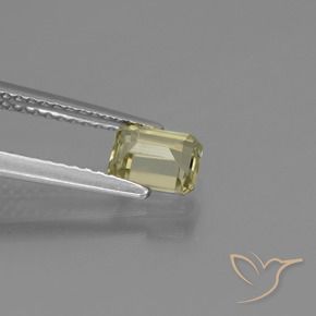 Color-Change Diaspore Gemstone in 5.8 x 4.6 mm Size for Sale, Color-Change Diaspore Stone in Light Yellow Color