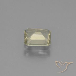 Color-Change Diaspore Gemstone in 6.4 x 5.8 mm Size for Sale, Color-Change Diaspore Stone in Very Pale Yellow Color