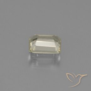 Color-Change Diaspore Gemstone in 6.4 x 5.1 mm Size for Sale, Color-Change Diaspore Stone in Very Light Yellow Color