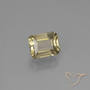 0.86 ct Yellow Color-Change Diaspore Stone, Natural Color-Change Diaspore in Octagon Facet Shape for Sale
