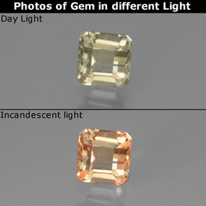 0.71 ct Multicolor Color-Change Diaspore Gemstone, Color-Change Diaspore Gem in Octagon Facet Shape for Sale.