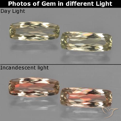 2.25 ct Cushion Cut Color-Change Diaspore, 10.9 x 4 mm From Turkey, Photo A