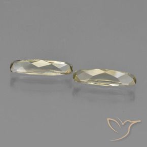 Color-Change Diaspore Gemstones in 12 x 3.6 mm Size for Sale, Color-Change Diaspore Stones in Very Light Yellow Color