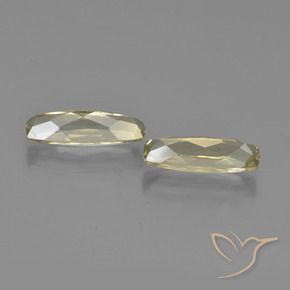 Color-Change Diaspore Gemstones in 10.8 x 3.8 mm Size for Sale, Color-Change Diaspore Stones in Very Light Yellow Color