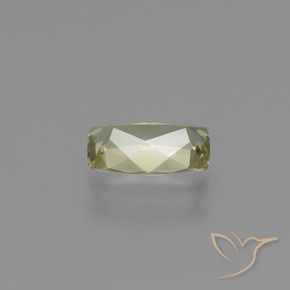 Color-Change Diaspore Gemstone in 8.1 x 5.2 mm Size for Sale, Color-Change Diaspore Stone in Very Light Golden-Yellow Color