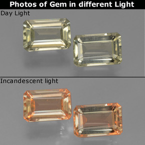 1.69 ct Color-Change Color-Change Diaspore Gemstone, Color-Change Diaspore Gem in Octagon Step Cut Shape for Sale.