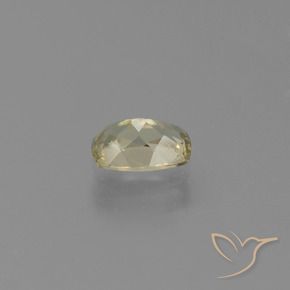Color-Change Diaspore Gemstone in 6.4 x 4.4 mm Size for Sale, Color-Change Diaspore Stone in Very Light Yellow Color