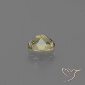 Color-Change Diaspore Gemstone in 6 x 4.9 mm Size for Sale, Color-Change Diaspore Stone in Pale Yellow Color