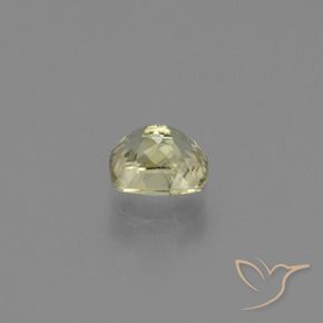 Color-Change Diaspore Gemstone in 5.7 x 4.9 mm Size for Sale, Color-Change Diaspore Stone in Pale Yellow Color