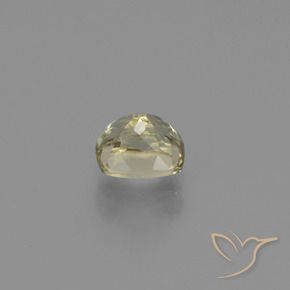 Color-Change Diaspore Gemstone in 5.7 x 4.8 mm Size for Sale, Color-Change Diaspore Stone in Yellow Beige Color