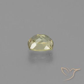 Color-Change Diaspore Gemstone in 5.8 x 5 mm Size for Sale, Color-Change Diaspore Stone in Yellow Beige Color