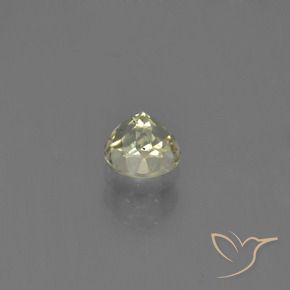 Color-Change Diaspore Gemstone in 4.8 mm Size for Sale, Color-Change Diaspore Stone in Very Light Yellow Color