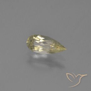 0.61 ct Yellow Color-Change Diaspore Stone, Natural Color-Change Diaspore in Pear Facet Shape for Sale