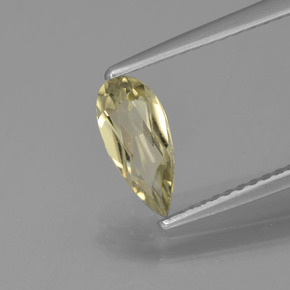 0.75 ct Yellow Color-Change Diaspore Stone, Natural Color-Change Diaspore in Pear Facet Shape for Sale