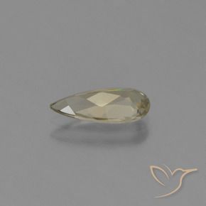 Color-Change Diaspore Gemstone in 10.8 x 5 mm Size for Sale, Color-Change Diaspore Stone in Very Light Golden-Yellow Color