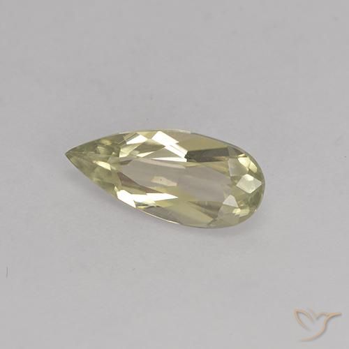 1.00 ct Yellow Color-Change Diaspore Stone, Natural Color-Change Diaspore in Pear Facet Shape for Sale