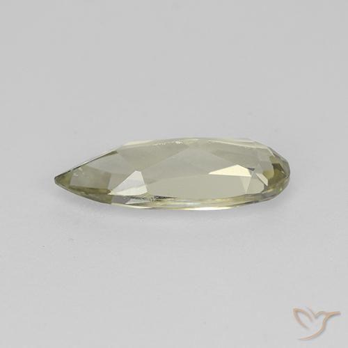 Color-Change Diaspore Gemstone in 11.4 x 4.4 mm Size for Sale, Color-Change Diaspore Stone in Very Light Yellow Color